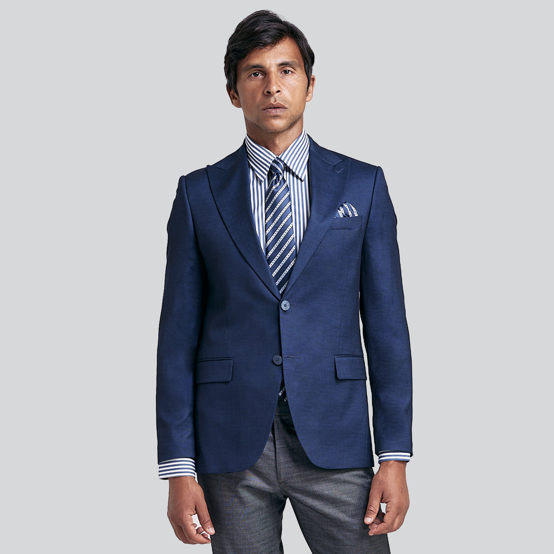 Slim Fit Smart Suit - Light Blue Vest-Turkish Made