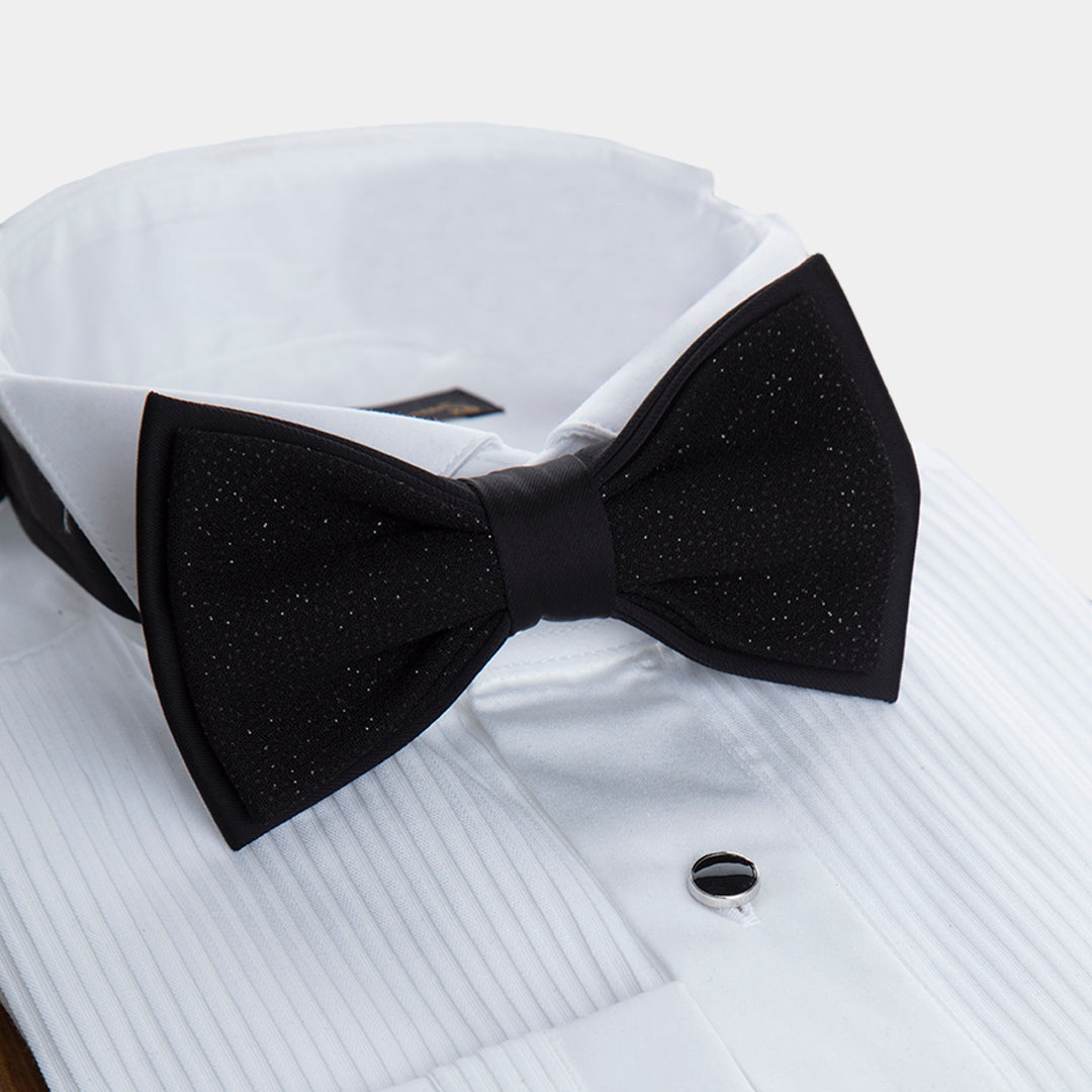 Slim Fit White Pleated Wedding Tuxedo Shirt-Turkish Made