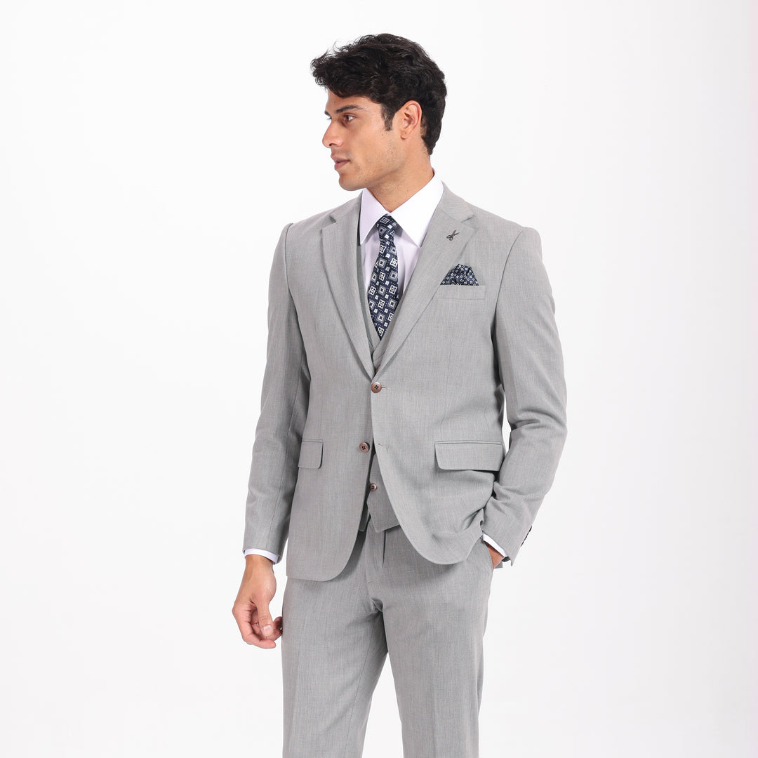 Slim Fit gray Formal Suit - Turkish made

