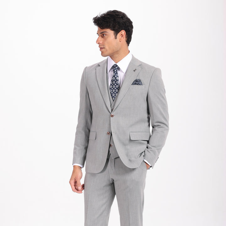Slim Fit gray Formal Suit - Turkish made

