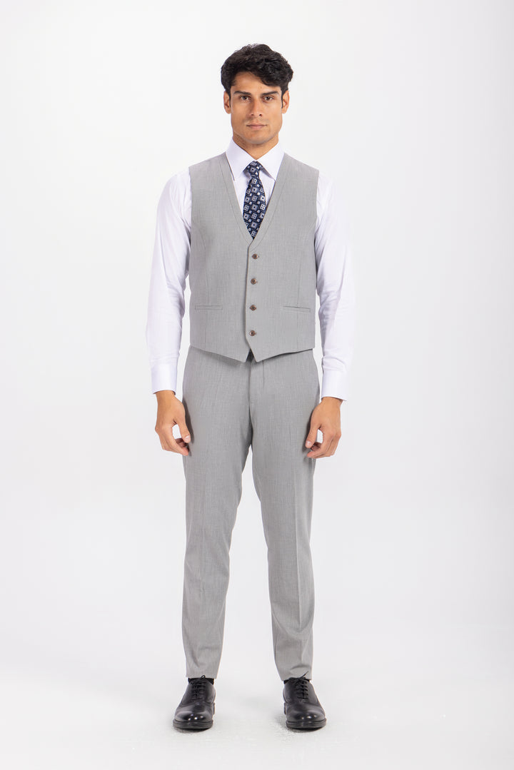Slim Fit gray Formal Suit - Turkish made

