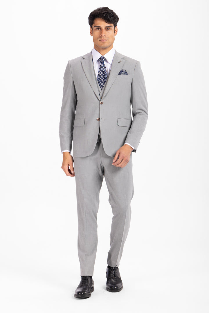 Slim Fit gray Formal Suit - Turkish made

