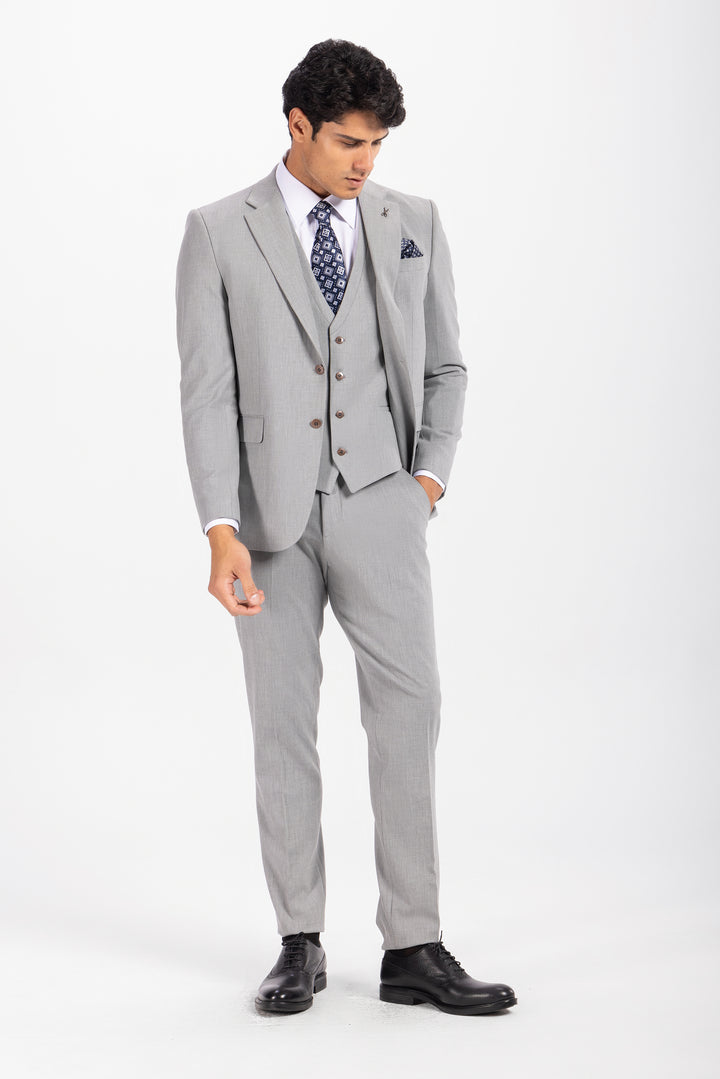 Slim Fit gray Formal Suit - Turkish made

