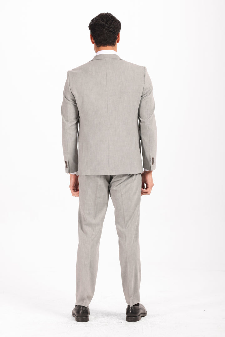 Slim Fit gray Formal Suit - Turkish made

