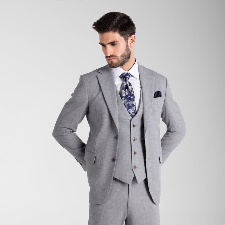 Slim Fit gray Smart Suit-Turkish Made