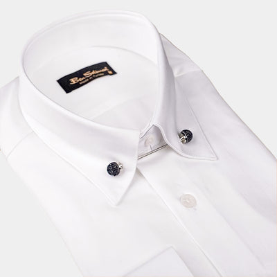 Slim Fit white formal cotton shirt