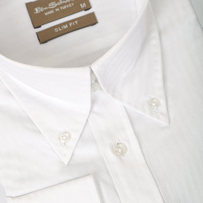 Slim fit white formal  cotton shirt