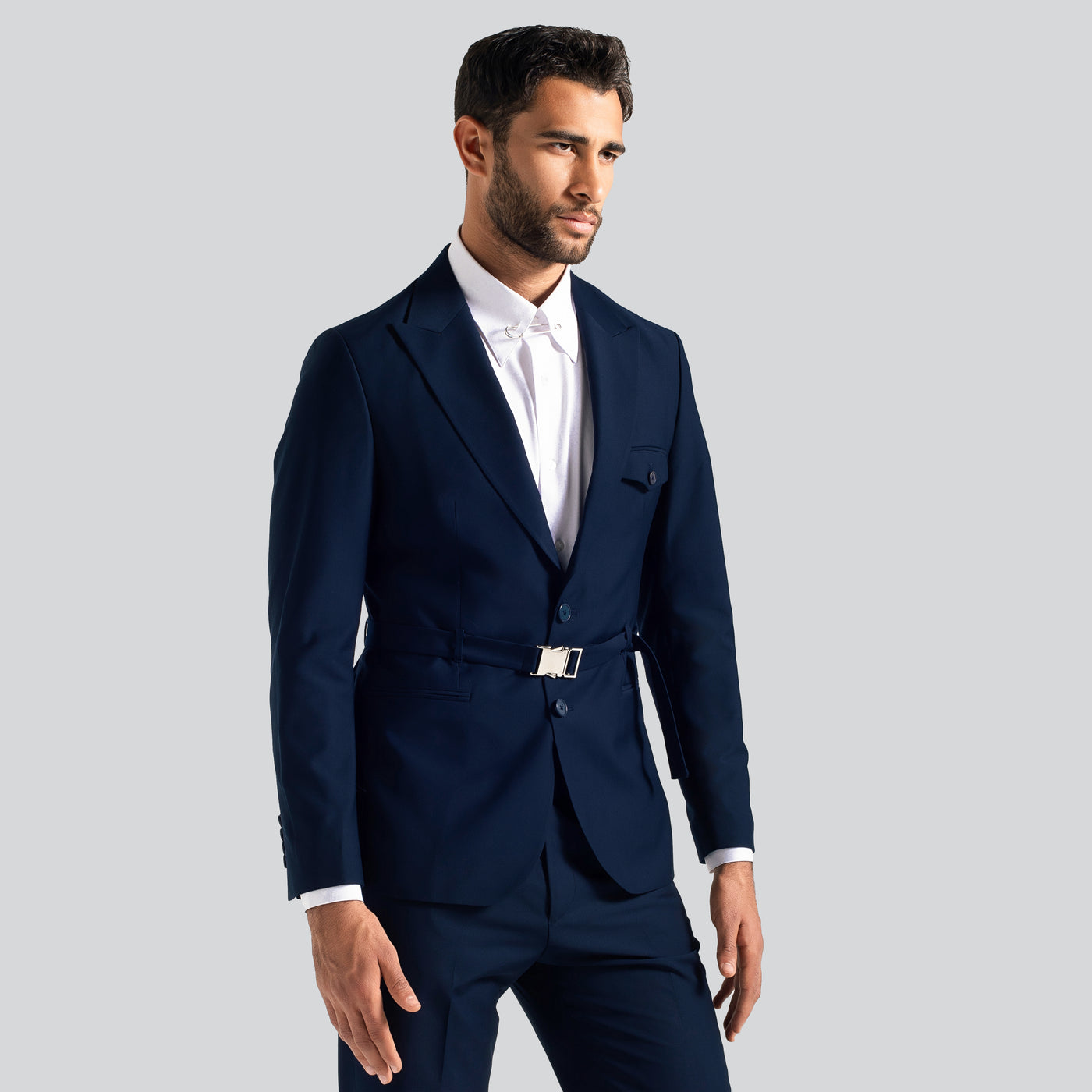 Slim Fit Navy Smart Suit - Two Pieces