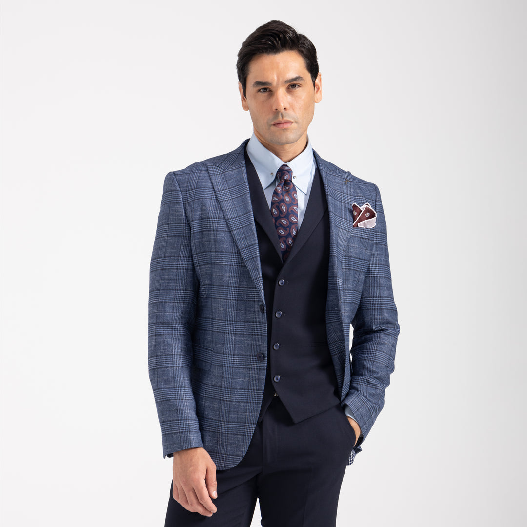 Slim Fit Smart Navy Suit - Turkish Made