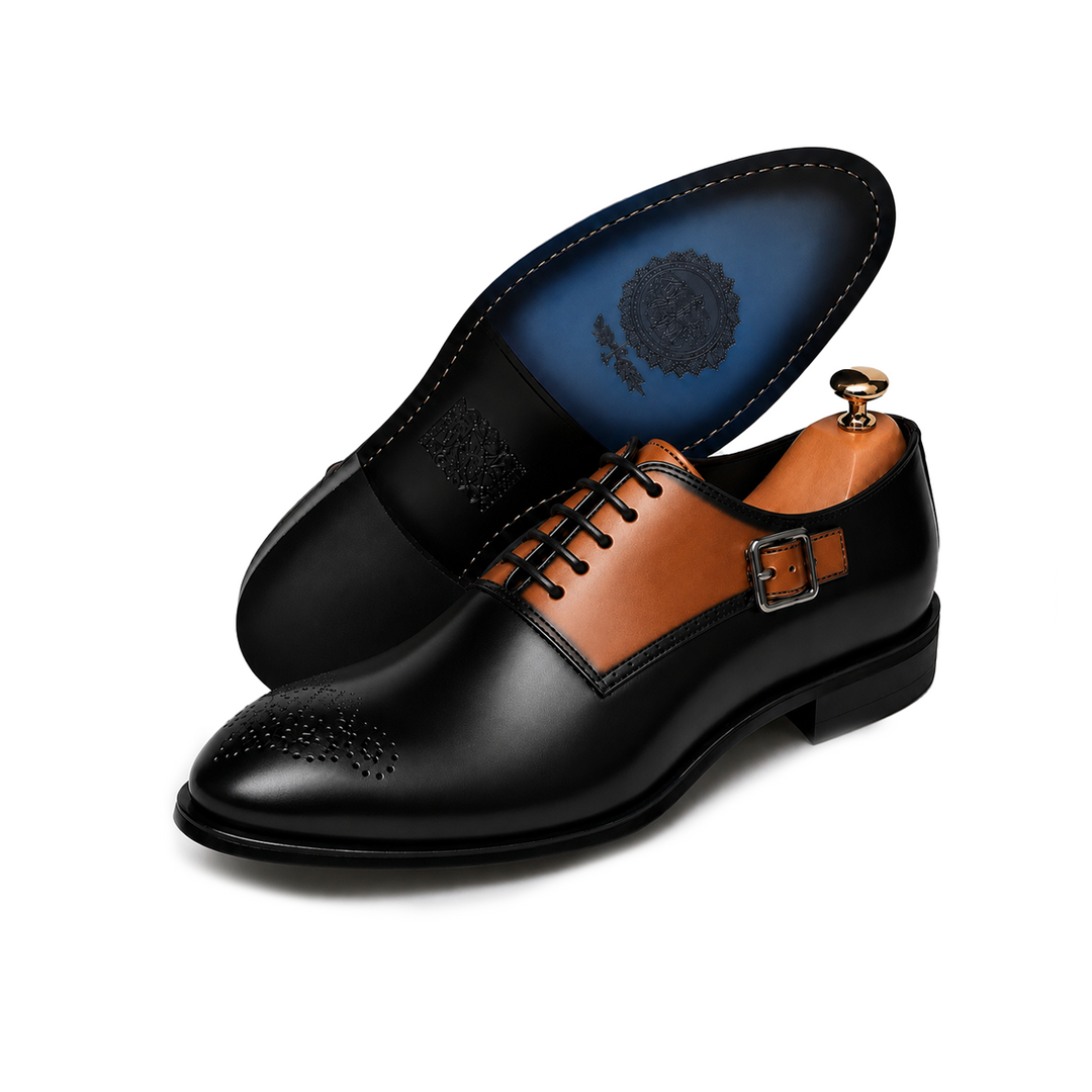 Oxford Shoes Black & Havana - genuine leather