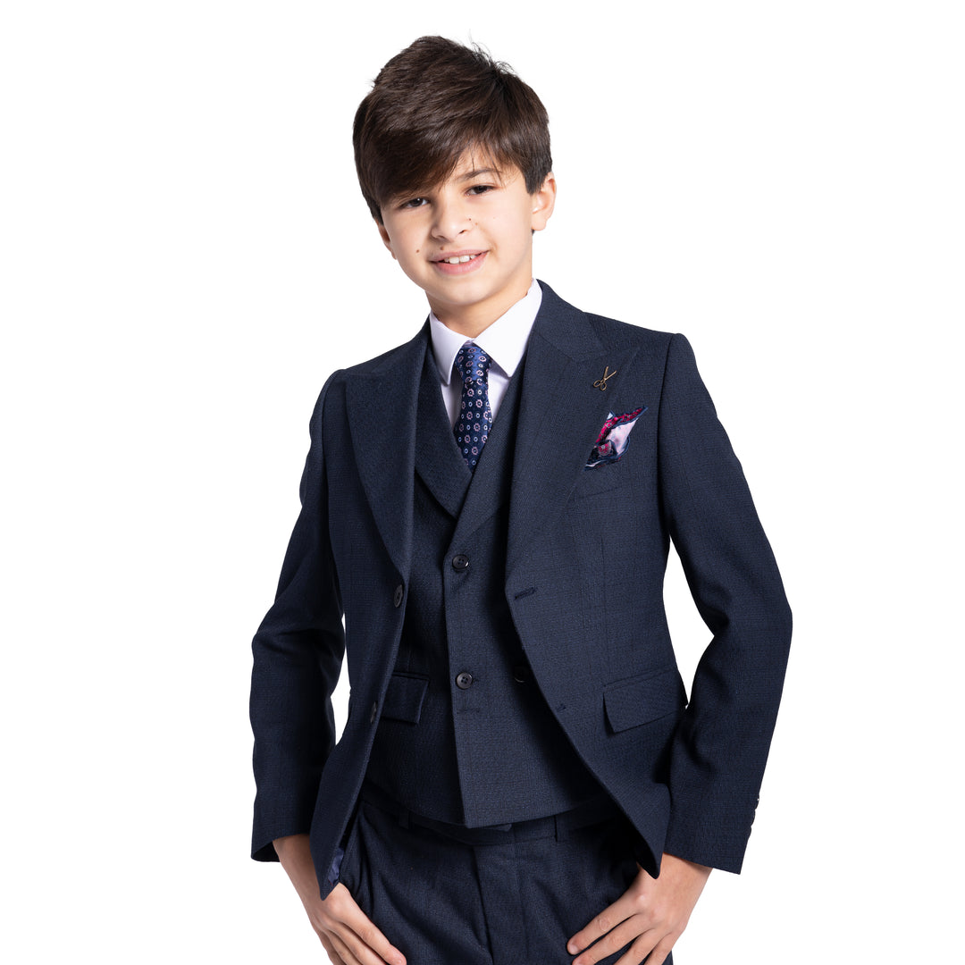 Navy kids suit - Three pieces - Turkish made
