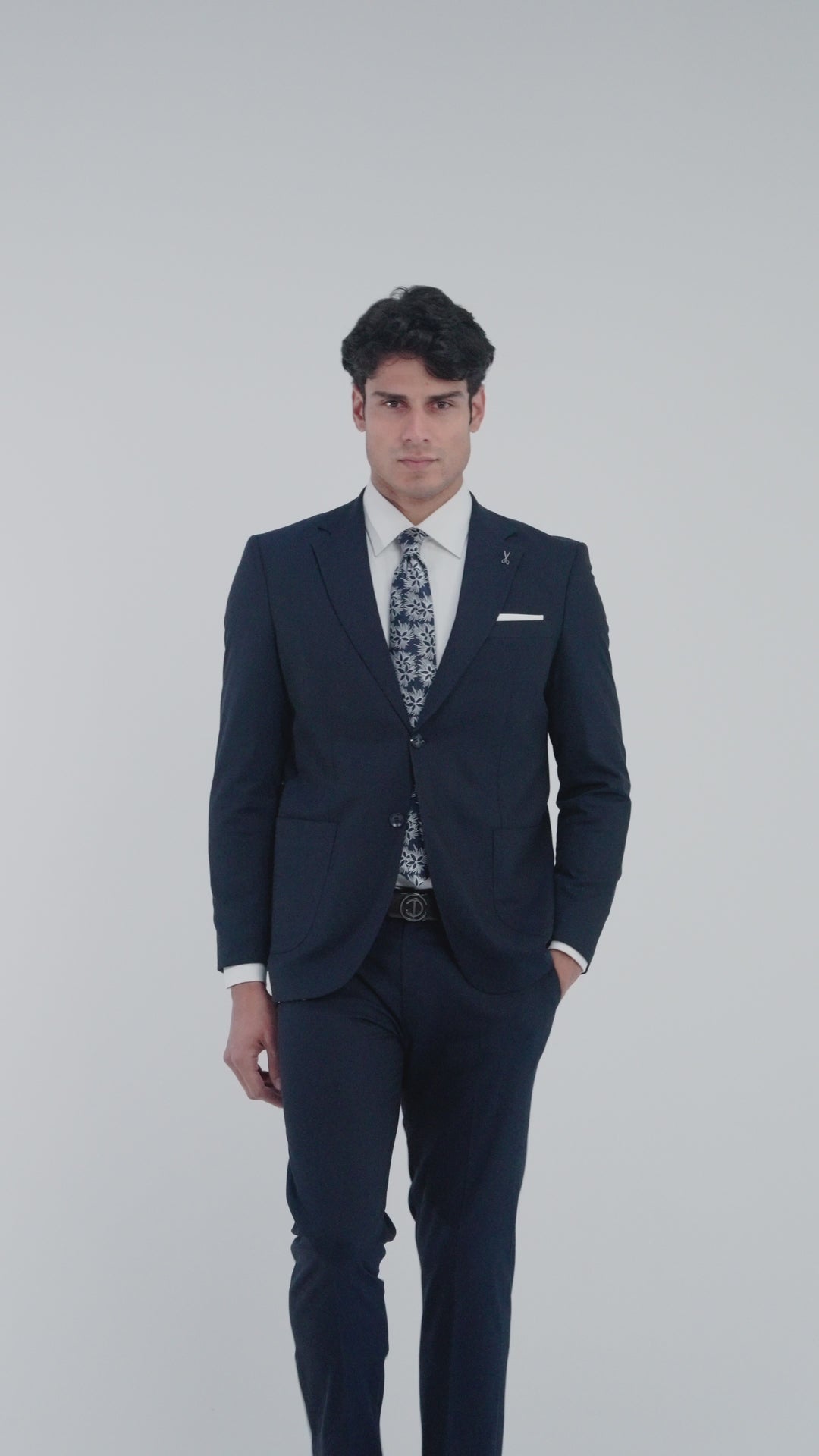 Slim Fit Navy Formal Suit - Two pieces - Turkish made