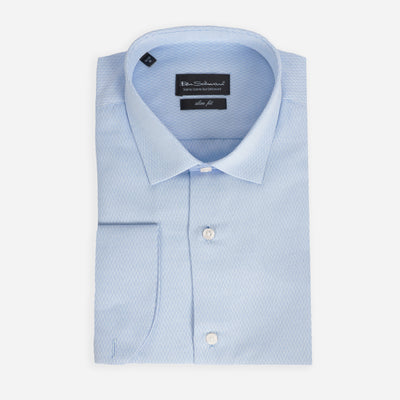 slim fit light blue cotton formal shirt