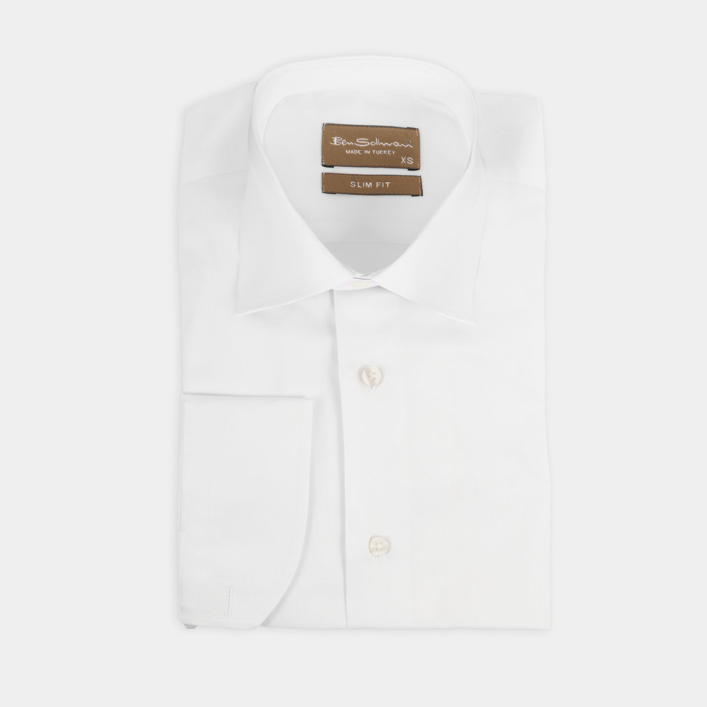 Slim Fit White Classic Cotton Shirt