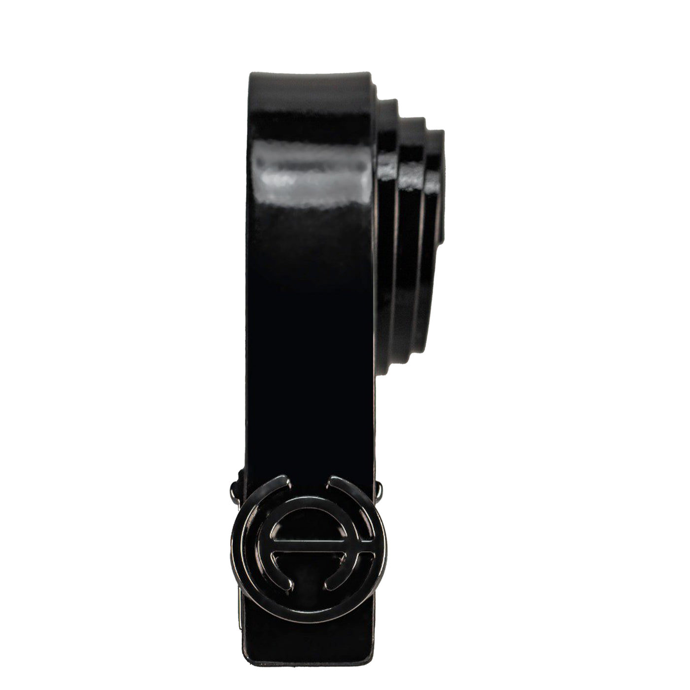 Blach leather belt