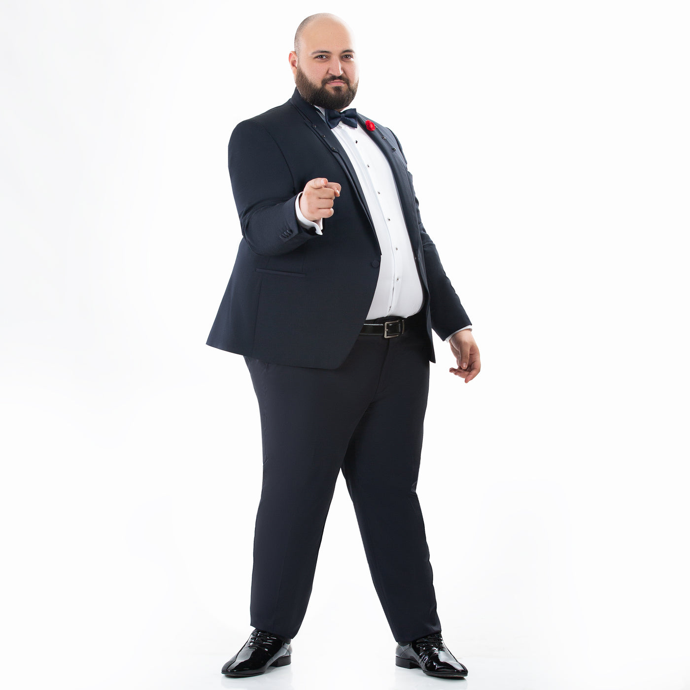 Plus Size Tuxedo Navy Suit